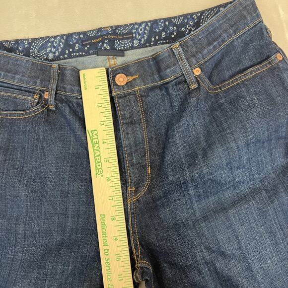 Levis 525 Jeans Womens 16 Blue Denim Perfect Waist Bootcut Tummy Control Casual - Picture 5 of 12
